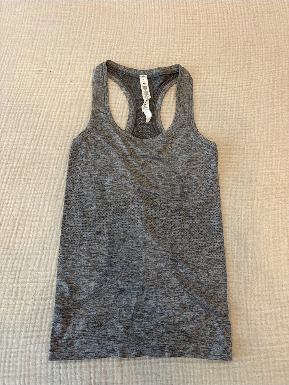 Lululemon Gray Racerback Tank Top -  Seamless Performance Layer